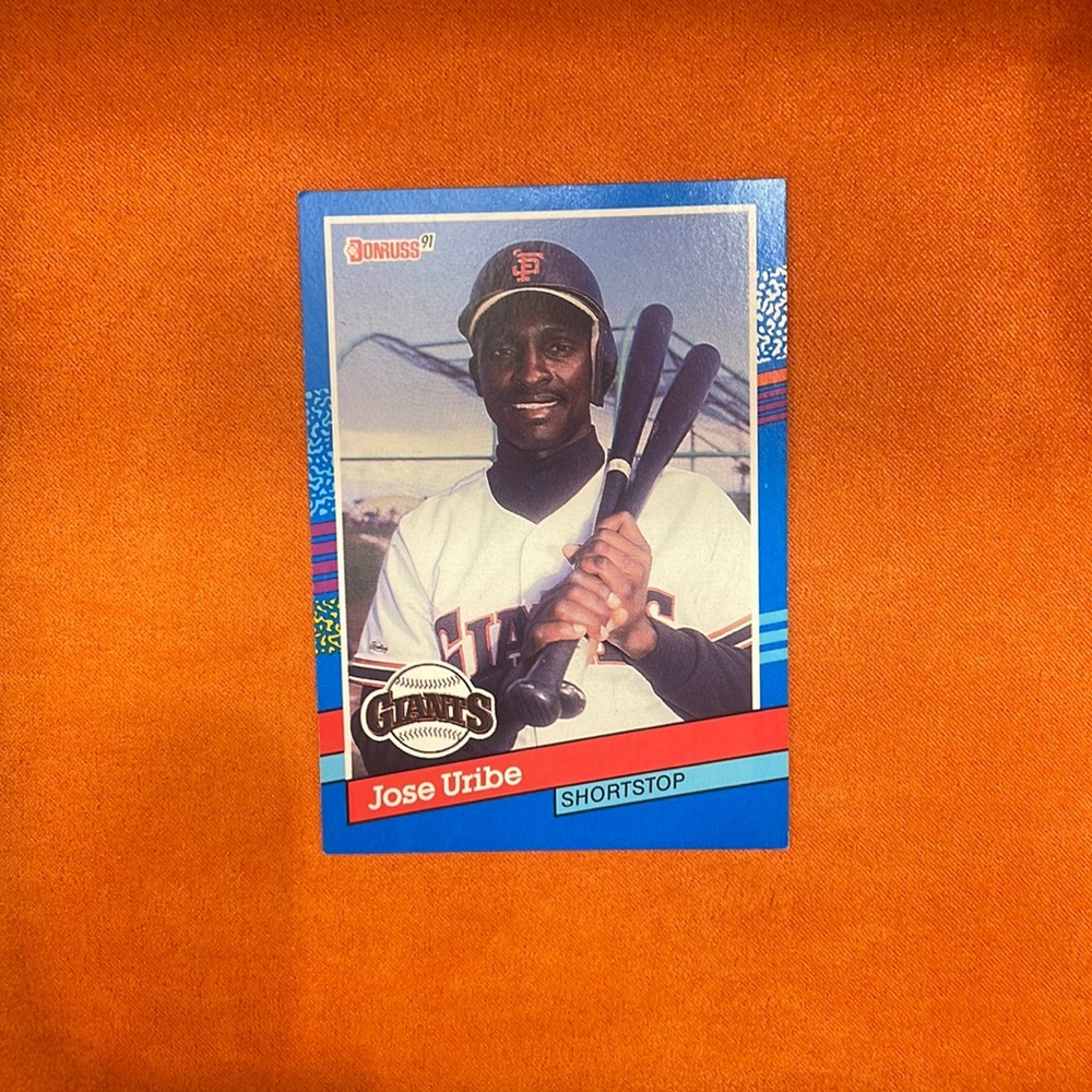 Baseball card Jose Uribe Donruss91 collection